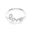 White Gold Diamond Love Ring by EF Collection 