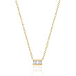 EF Collection Yellow Gold Mini Diamond Baguette Necklace