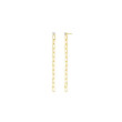 EF Collection Diamond and Gold Chain Link Drop Earrings