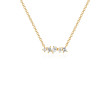 EF Collection Multi Faceted Diamond Bar Necklace