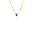 EF Collection Blue Sapphire Heart Necklace