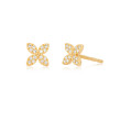 EF Collection Diamond Blossom Stud Earrings