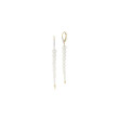 EF Collection Diamond and Graduated Pearl Drop Earring in Yellow Gold
