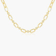 EF Collection Jumbo Link Chain Necklace with Diamond Pillows in Yellow Gold