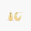 EF Collection Gold Jumbo Dome Huggie Earring