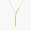 EF Collections Double Row Waterfall Necklace in Yellow Gold