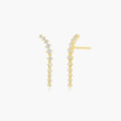 EF Collection Prong Set Diamond Waterfall Earring in Yellow Gold