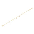 EF Collection 5 Teardrop Station Anklet in 14K Gold front view