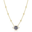 Private Label Evil Eye Sapphire and Diamond Necklace