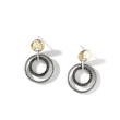 John Hardy Classic Chain Hammered 18k Gold and Silver Earrings