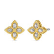 Roberto Coin Princess Flower Small Diamond Stud Earrings