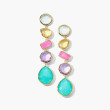 Ippolita Rock Candy Large 5-Stone Summer Rainbow Linear Post Earrings in 18K Yellow Gold 