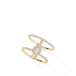 Messika Glam'Azone 2 Row Pavé Band in yellow gold