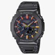 G-Shock Full Metal Black Watch with Orange and Yellow Accents
