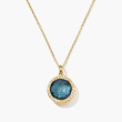 Ippolita Lollipop Small Blue Topaz Pendant Necklace with Diamonds in Yellow Gold