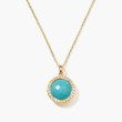 Ippolita Lollipop Small Turquoise Pendant Necklace with Diamonds in Yellow Gold