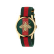 Gucci Embroidered Bee Le Marche Des Merveilles Red & Green Watch