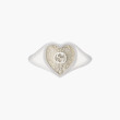 Gucci Heart Mother-of-Pearl Enamel Signet Ring