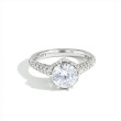 Tacori Petite Crescent Round Halo Diamond Engagement Ring Setting