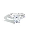 Tacori Royal T Emerald Cut Pave Hidden Halo Engagement Ring Setting
