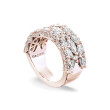 Tacori Classic Crescent RoyalT Marquise and Pear-Shaped Floral Diamond Wedding Band in 18K Rose Gold