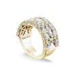 Tacori Classic Crescent RoyalT Marquise and Pear-Shaped Floral Diamond Wedding Band in 18K Yellow Gold