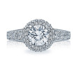Tacori HT2516RD Tapered Diamond Engagement Ring Blooming Beauties Setting Top View