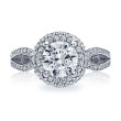 Tacori HT2518RD Loop Shank Engagement Ring Blooming Beauties Setting Top View
