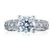 Tacori HT2530A Diamond Eternity Engagement Ring Classic Crescent Setting Top View