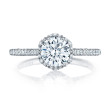 Tacori HT254715RD Bloom Engagement Ring Petite Crescent Setting Top View