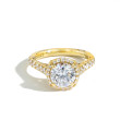 Tacori Petite Crescent Cathedral Cushion Bloom Engagement Ring