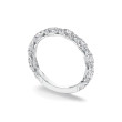 Tacori Petite Crescent White Gold Marquise Diamond 3/4 Way Wedding Band HT2558B34W Side View 