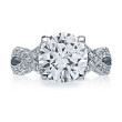 Tacori HT2606RD Diamond Ribbon Twist Engagement Ring RoyalT Setting Top View