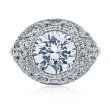 Tacori HT2612RD Sculpted Bloom Engagement Ring RoyalT Setting Top View