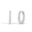 Roberto Coin White Gold Inside Out Diamond Hoop Earrings .75ctw         