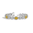 Oval Yellow Diamond and White Diamond Bracelet