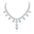 White Gold Pear Shape Diamond Drop Necklace