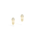Small Safety Pin Studs with Diamonds
