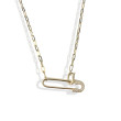 Diamond Safety Pin Necklace and Chain