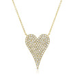 Medium Diamond Heart Pendant Necklace