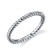 MARS Modern Muses White Gold Twist Stackable Band Ring Angle View