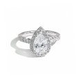 MARS Luxe White Gold Diamond Pear Halo Engagement Ring Setting