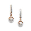 Mikimoto Akoya Pearls and Diamond Rose Gold Twist Earrings 7mm 