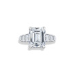 A. Jaffe Classic Emerald Cut Engagement Ring Setting