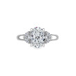A. Jaffe Oval Side Stone Engagement Ring Setting