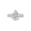A. Jaffe Pear Shape Diamond Engagement Ring Pave Setting