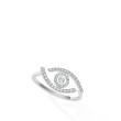 Messika Evil Eye Pavé Diamond Ring in 18K White Gold
