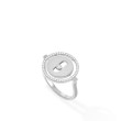 Messika Lucky Move PM Diamond Circle Ring in 18K White Gold 