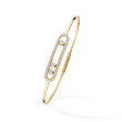 Messika Move Pavé Diamond Thin Cage Bangle in 18K Yellow Gold