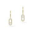 Messika Move Uno Pave Diamond Hoops in yellow gold